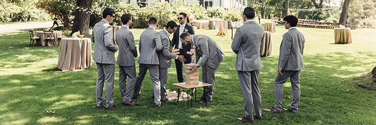 wedding day, groomsmen, games